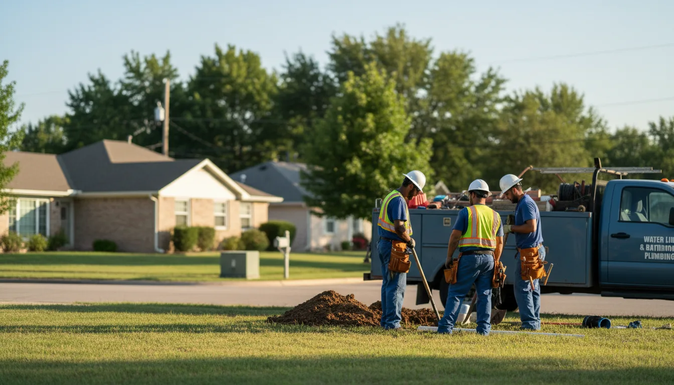Residential water line and bathroom plumbing service in Florham Park, NJ